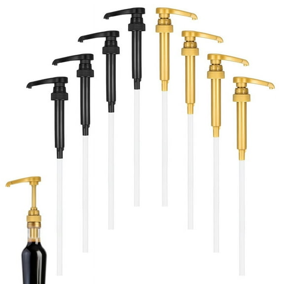 Qweryboo Plastic Leak Proof Condiment Dispensers Pump Fits for 25.4 oz Bottles, 8 Pack