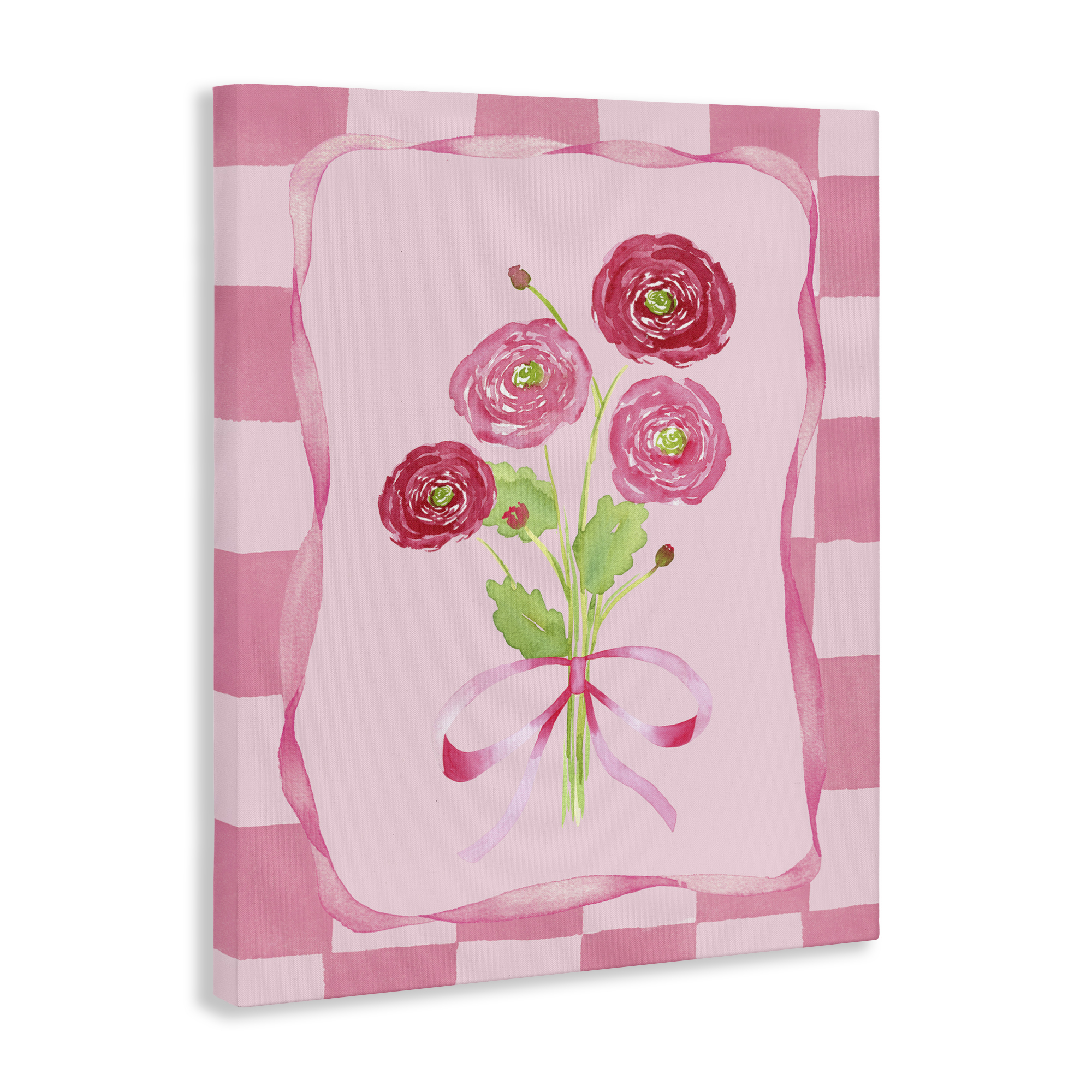 Pretty And Sweet Ranunculus Canvas Wall Art, design by Nina Jacobs