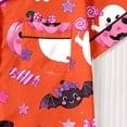 thumbnail image 6 of HAYIMI Women's Fall Holiday Pajama Set Short Sleeve Button Front Shirt and Elastic Waist Shorts Pumpkin Printed Nightwear Comfort Homewear, 6 of 9