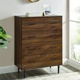 thumbnail image 3 of Savanna 30" Contemporary 4-Drawer Bedroom Chest in Dark Walnut, 3 of 8