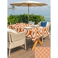 thumbnail image 5 of Outdoor Tablecloth with Umbrella Hole for Patio/Picnic/Party/Camping, Orange White Geometric Waterproof Table Cloth Rectangle Table Cover Washable, Modern Abstract Art (54"x 80"), 5 of 8