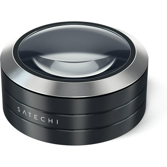 Satechi ReadMate LED Desktop Magnifier with up to 5X Magnification - Carrying Case Included (Black)
