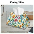 thumbnail image 7 of SEANATIVE Floral Tissue Box Cover Rectangle Tissue Box Holder for Bathroom Portable Tissue Holder for Kitchen Tissue Paper Box Cover PU Leather Tissue Box Organizer for Bathroom, Car, Bedroom, 7 of 7