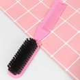 thumbnail image 5 of Cepillo plumero de doble cara para el cuello con cerdas de nailon suaves para la limpieza del cabello en salones de belleza y viajes., 5 of 5