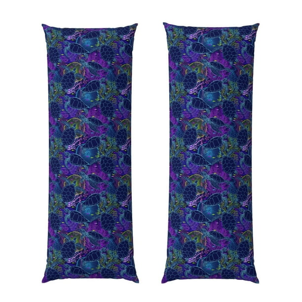 Balery Turtles Funda Protectora para Almohada Corporal de Algodón Hipoalergénico con Cierre(55 x 21 pulgadas), Almohadas No Incluidas