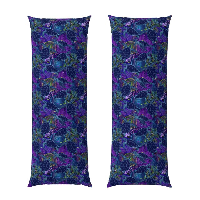 Fotbe Turtles Funda para Almohada Corporal con Diseño, Funda de Microfibra Ultrasuave de 20x54 Pulgadas, Ropa de Cama Elegante