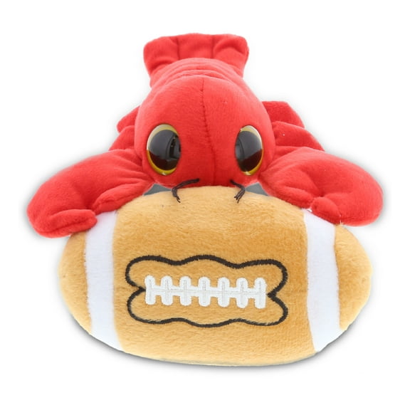 DolliBu Big Eye Lobster Stuffed Animal with Football Plush - Soft Huggable Lobster, Adorable Playtime Plush Toy, Cute Ocean Life Gift, Football Plush Animal Toy for Kids and Adults - 6 Inches