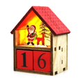 thumbnail image 1 of Dalazy Wooden Christmas LED House Calendar Creative Desktop Light up Calendar Decoration, 1 of 9
