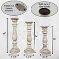 thumbnail image 2 of Vintage Inspired Farmhouse Candle Holders - Holds 3" Pillar Candles - Set of 4, 2 of 6