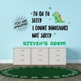 thumbnail image 3 of Personalized Name Animal Wall Decal To Go To Sleep Custom Name Bedroom Wall Decal for boys and girls Dinosaurs To Go to Sleep I Count Dinosaurs Themed Kids Room Decal - Size: 40 In x 28 In, 3 of 5