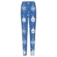 thumbnail image 6 of Christmas Leggings for Women Elastic High Waist Festive Snowflake Print Holiday Tights Pants Workout Yoga Pants, 6 of 6