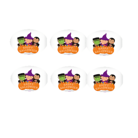 Happy Halloween Characters 12 - 2 inch Cupcake Edible Frosting Photos