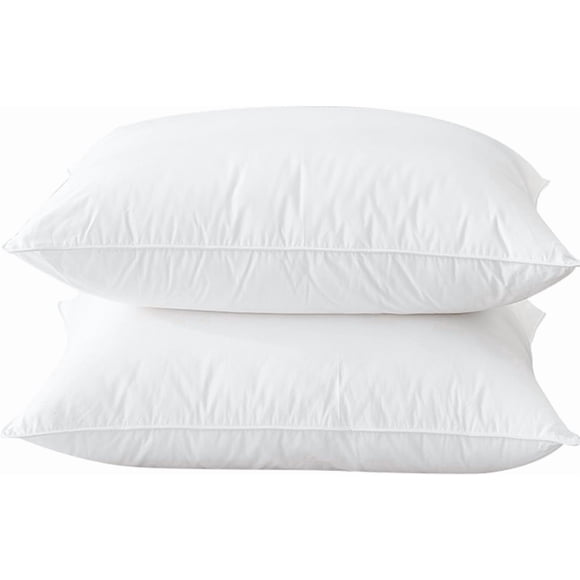 Almohada BHZ, tamaño king, plumón, juego de 2 unidades, lujosas y suaves
