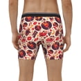 thumbnail image 4 of Picia Skull rock record music heart Pattern Men's Athletic Long Leg Briefs , Performance Stretch Underwear，Moisture-Wicking, 4 of 7