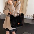 thumbnail image 2 of Auxiliar Tote Bag Women Plush Large Capacidad Sólida para El Compras Viajes, 2 of 9