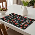 thumbnail image 6 of Placemat, Pioneer Flower Floral Print Pattern Place Mats Table Mat Set Of 2, PVC Washable Placemats for Party Kitchen Dining Decoration, 18x12 Inch, Fade Resistant, 6 of 6