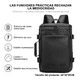thumbnail image 2 of Mochila De Viaje Para Hombre, Aprobado Por Avión 10kg, Negro Mochila Escolar Para Laptop De 15.6 Pulgadas, Grande Espacio Antirrobo Y Impermeable, 2 of 5