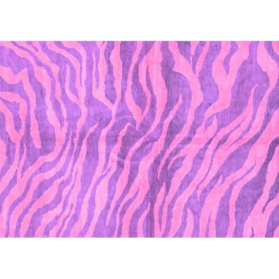 Ahgly Company Indoor Rectangle Animal Purple Modern Area Rugs, 2' x 5'