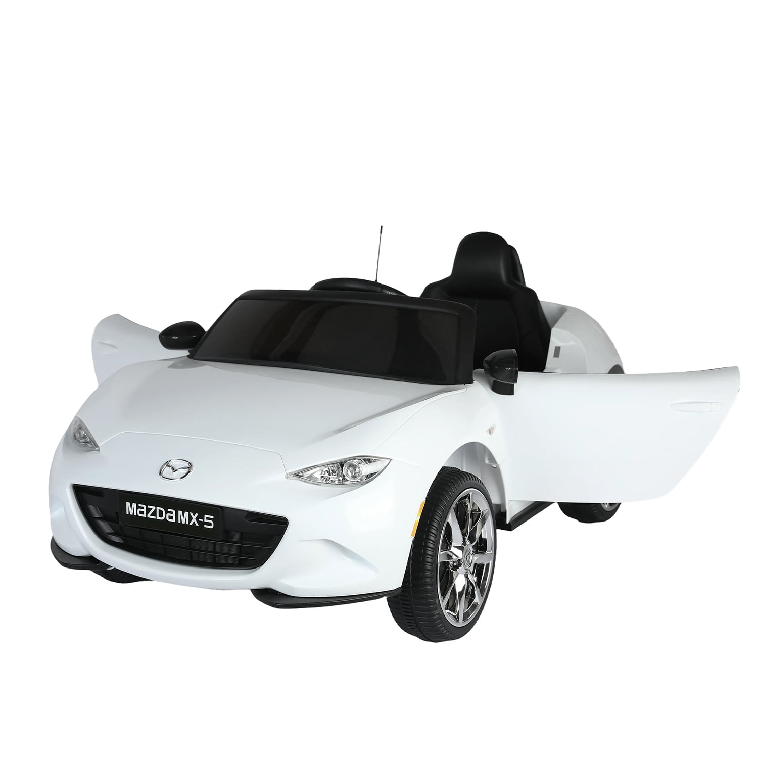 CIPACHO Licensed MAZDA MX-5 RF,12V Powered Ride On Car with 2.4G Parents Remote Control, Electric Toy Car for Kid 3-6, White CIPACHO Licensed MAZDA MX-5 RF,12V Powered Ride On Car with 2.4G Parents Remote Control, Electric Toy Car for Kid 3-6, White