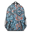 thumbnail image 3 of Boho Bohemia Flower Backpack for School,Cute School Bag,Schoolbag with Adjustable Shoulder Straps & Padded Back,16.9 Inch, 3 of 5