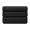 thumbnail image 4 of Modern 6-Drawer Dresser with No-Handle Sliding Design, Black MDF Chest for Bedroom/Living Room Storage - Reinforced Rails & Anti-Tip Safety, 4 of 9