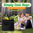 thumbnail image 4 of Simply Cool 50 Pack Black Reusable Eco-Friendly Grocery Shopping Bags 12.6"x6.3"x11.8" Durable, Recyclable Shopping Bags Washable, Foldable, Portable Tote Bags Bulk, 4 of 7
