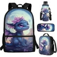 thumbnail image 7 of Yuyamidu Dragon School Backpack for Boys with Lunch Box Girls Bookbag Set Age 6-8 Preschool Book Bag with Lunch Bag Pencil Case Water Bottle Bag 4pcs Cute School Bag and Lunch Tote, 7 of 7