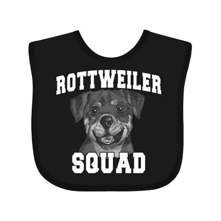 

Inktastic Dog Rottweiler Squad Gift Baby Boy or Baby Girl Bib