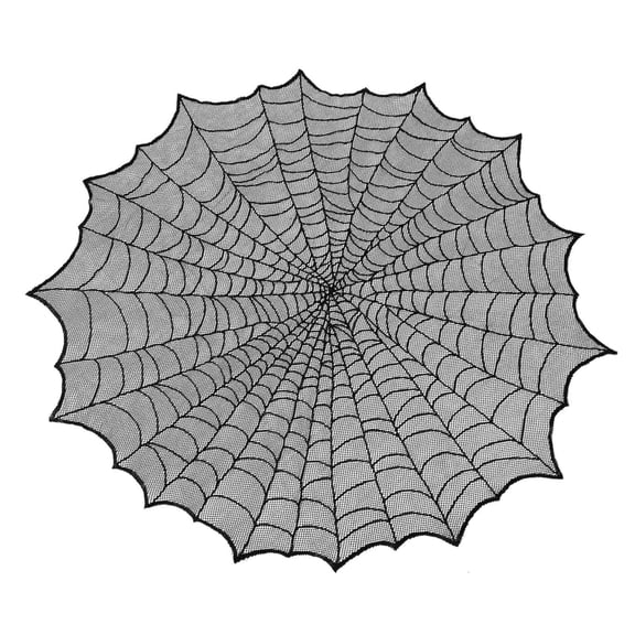 Clearance Under $1.89! 1 Pack Black Lace Spiderweb Tablecloth for Halloween Party