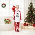 thumbnail image 4 of Odeerbi Christmas Pajamas for Family Holiday Long Sleeve Family Christmas Pajamas Matching Sets Kids Casual Printed Top Pants Outfits Loungewear Two-Piece Sleepwear Xmas PJs Set Red, 4 of 5