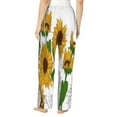 thumbnail image 3 of Haiem Plump Sunflower And Sketch Women's Pajama Pants Ultra Lightweight Pjs Bottoms Sleepwear Bottom Pants With Pocket Drawstring-Large, 3 of 9