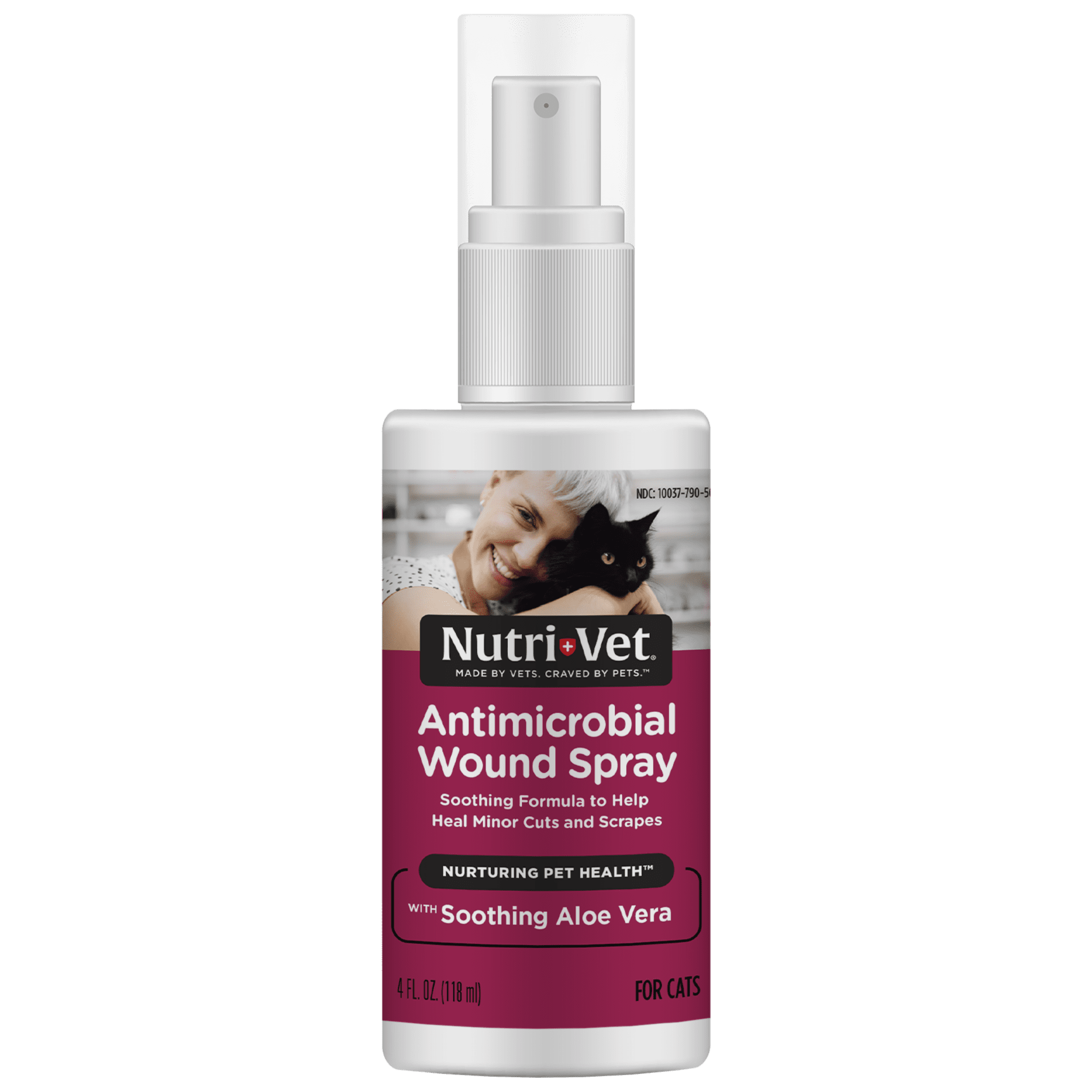 NutriVet Wound Solution for Cats, Helps Promote Healing and Reduce Pain, 4 Ounces