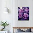 thumbnail image 3 of COMIO Purple Rose Canvas Wall Art Picture 16x20in for Living Room Bedroom, 3 of 4