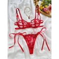 thumbnail image 1 of Ropa interior de malla con anillo de acero y bordado de amor romántico popular europeo y americano para mujer, 1 of 6