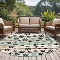 thumbnail image 4 of Round Rugs 5Ft, Sage Green Beige Farmhouse Round Area Rug Washable Indoor Throw Carpet, Black Dog Paw Vintage Wooden Soft Non Slip Circle Rug for Cabinet Bathroom Home Decor Aesthetic, 4 of 8