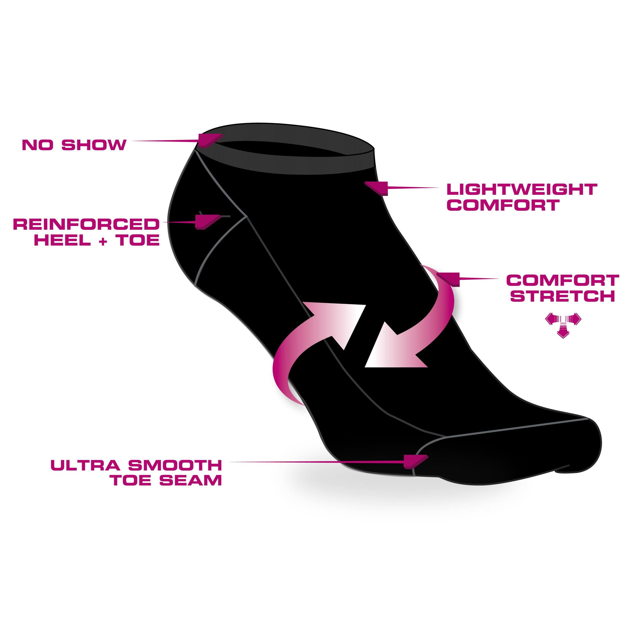 Avia Women's Lightweight Performance Low Cut Socks, 10-Pack