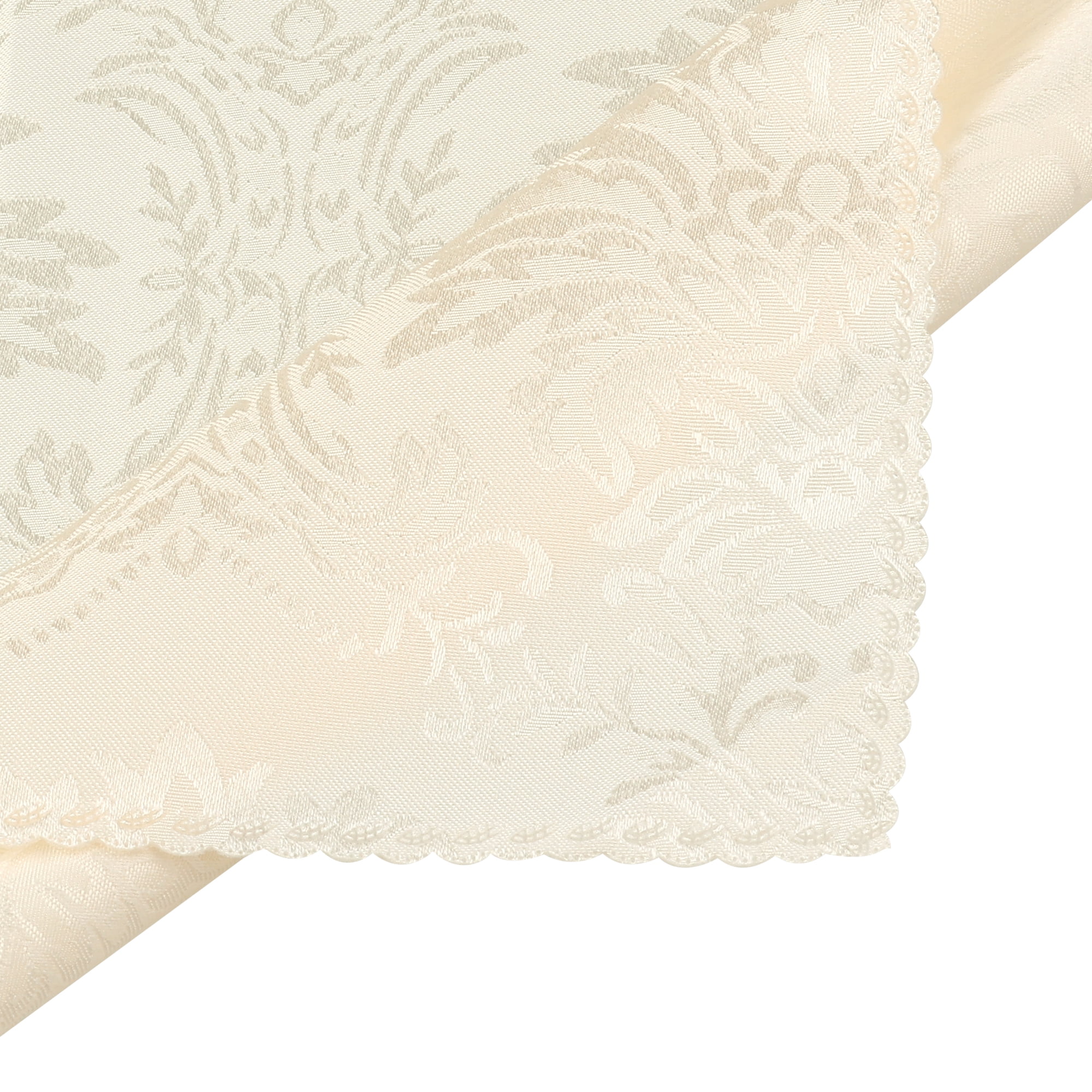 Unique Bargains 6 Pack Polyester Napkins Printed Floral Napkins for Party and Christmas Beige