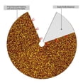 thumbnail image 2 of Rateoe Golden Glitter Print Christmas Tree Skirt 30" for Xmas Holiday New Year Party Circle Tree Mat Ornaments Decoration, 2 of 7