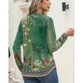thumbnail image 4 of Weardear Women's Long Sleeve Crew Neck Tunic Tops Pleated Fall Blouse Casual Dressy Shirts S-XXL, 4 of 7
