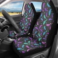 thumbnail image 2 of Xoenoiee Halloween Car Decoration Automotive Seat Covers Front Seats Only 2 Pack, Bat Pattern Universal Car Seat Cushion Cover Auto Interior Accessories, 2 of 6