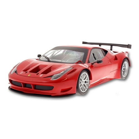 Ferrari 458 Italia GT2 - Rosso Corsa, Red - Mattel Hot Wheels BCJ77 - 1/18 Scale Diecast Model Toy (Best Racing Wheel For Assetto Corsa)
