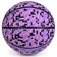 thumbnail image 1 of Pelota de baloncesto de goma PECOGO, tamaño 6, 72 cm, para interiores y exteriores, color morado, 1 of 7