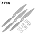 thumbnail image 3 of Uxcell 13x6.5 Inch RC Propellers 2-Vane Blades Props Gray with Adapter Rings RC Airplane Aircraft Prop Replacement 3Pcs, 3 of 7