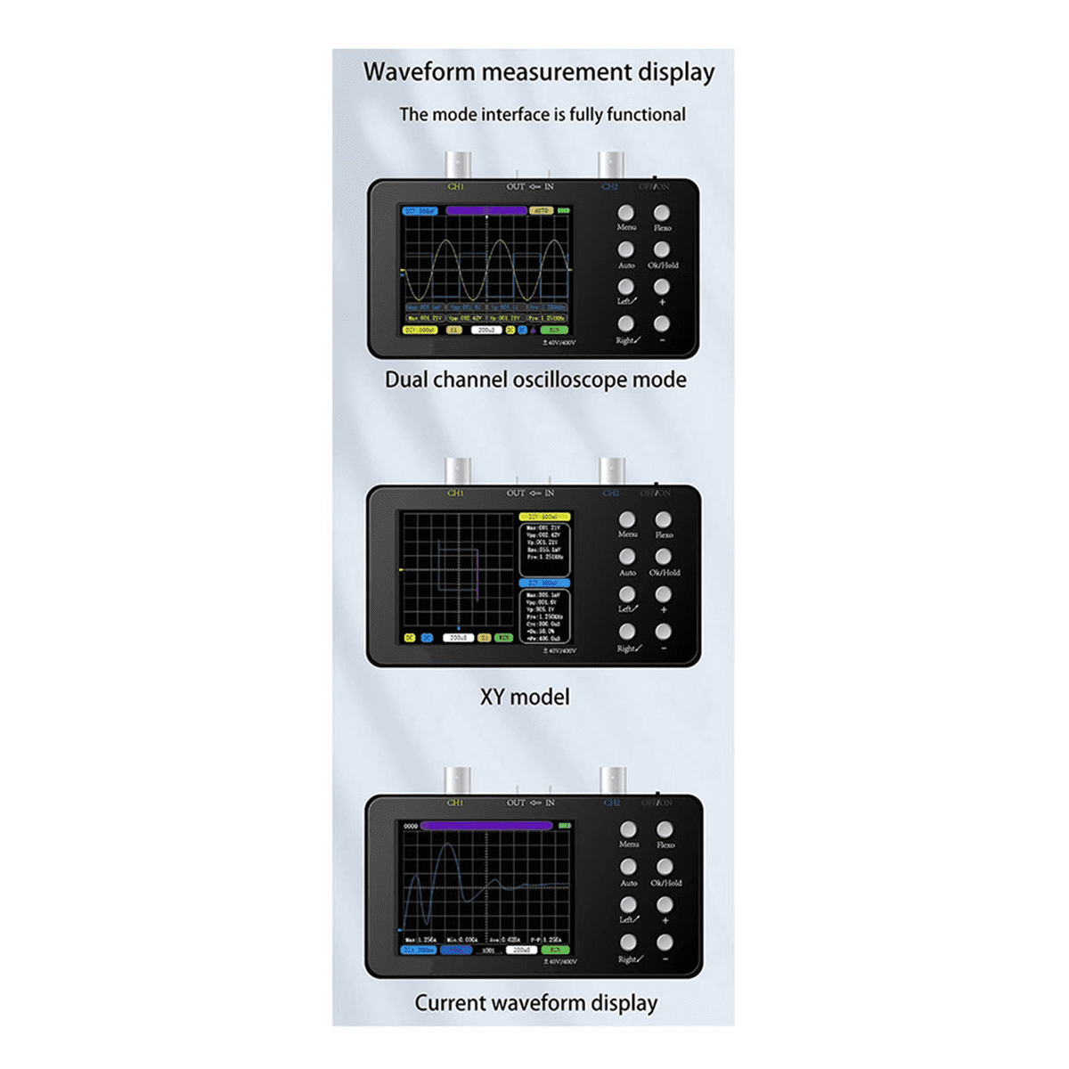 Digital Oscilloscope Dual-Channel 50M Sampling Rate 10M Analogue Bandwidth 6A Current Waveform Measurement B
