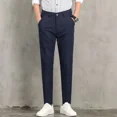 thumbnail image 3 of Pantalones de trabajo rectos para hombre, para oficina, tallas grandes, para hombre, pantalones de moda, clásicos, nuevos, en tela, ropa de sastrería elegante vintage, 3 of 5