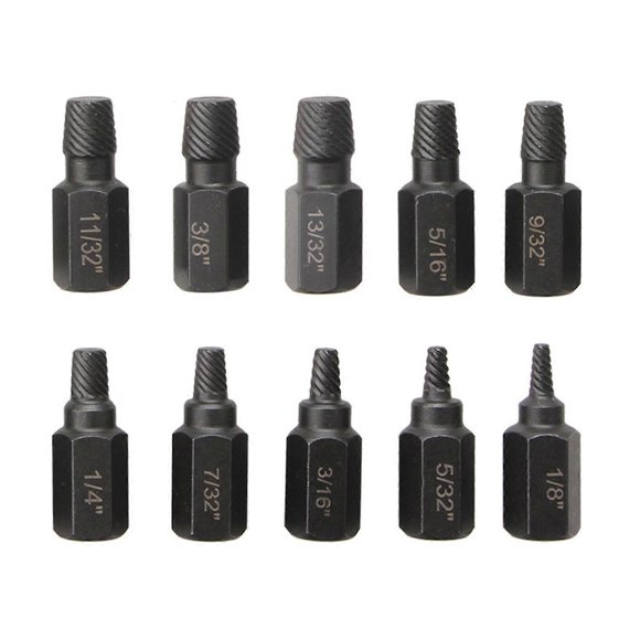 10Pcs Bolt Extractor Set Bolt Nut Removal Extractor Socket Kit for Mechanics and Artists - Precisely Machined Screw Extractor Set - Easy Out Bolt Remo
