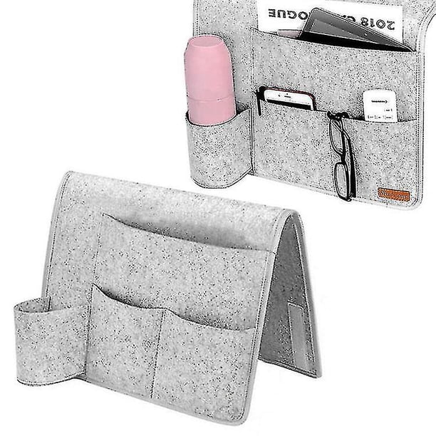 Bolsa de almacenamiento para sofá, Kit de almacenamiento junto a la cama, paquete plegable para control remoto de teléfono