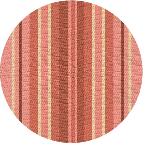 Ahgly Company Indoor Round Patterned Basket Ball Orange Area Rugs, 8' Round