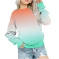 thumbnail image 2 of SGFCWSX Pullover for Toddler Kids Girls Long Sleeve Sweatshirts Polyester Warm Top Mint Green Size 9 Years, 2 of 7