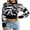 Black, variant on Womens Fall Fashion 2022! QLEICOM Sweaters for Women, Women's Fashion Casual Printed Long Sleeve Cropped Navel Knit Sweater Short Crew Neck Sweater On Clearance